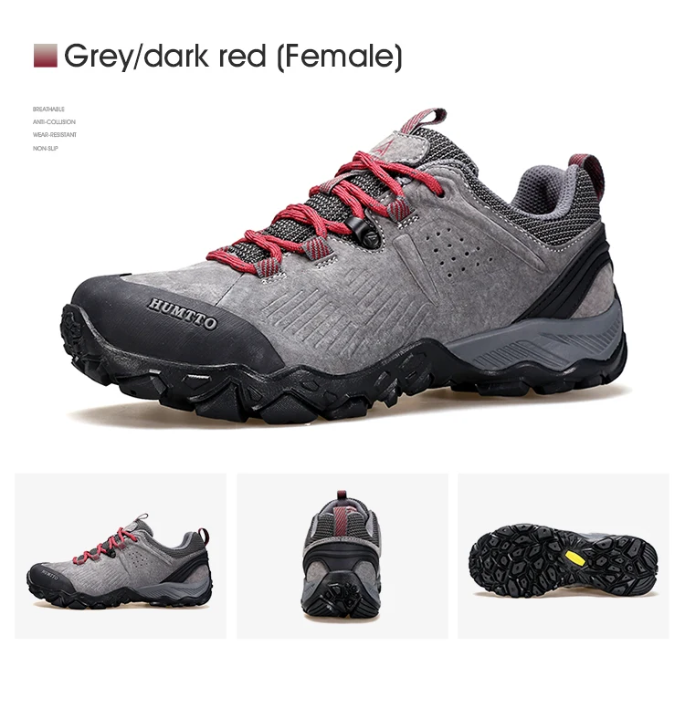 HUMTTO Waterproof Shoes for Men Hiking Shoes Leather Mens Sports Luxury Designer Outdoor Climbing Trekking Walking Sneakers Man