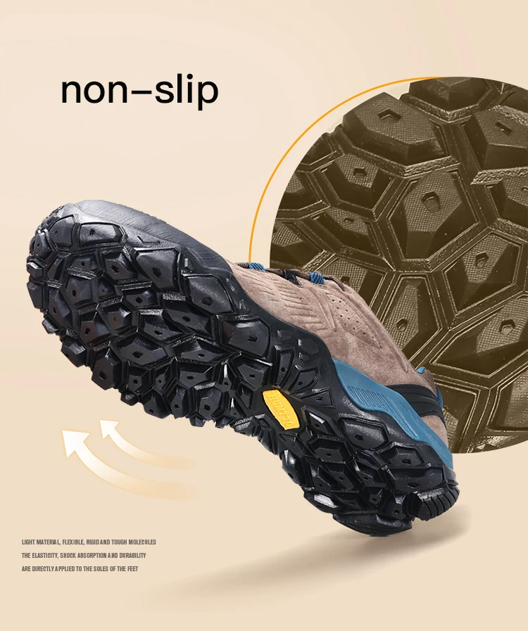 HUMTTO Waterproof Shoes for Men Hiking Shoes Leather Mens Sports Luxury Designer Outdoor Climbing Trekking Walking Sneakers Man