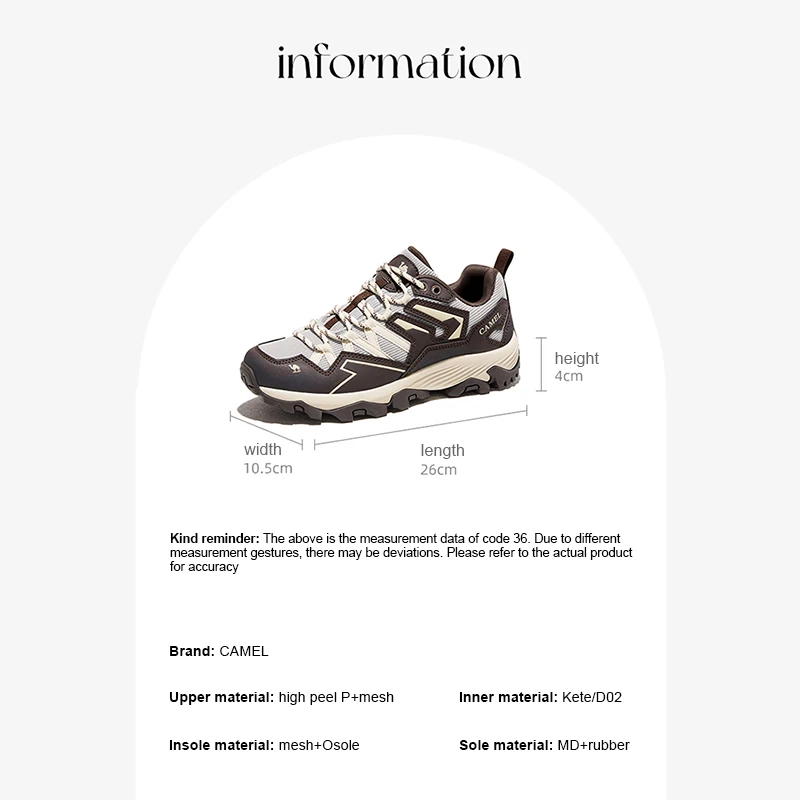 GOLDEN CAMEL Hiking Shoes Men Women Sneakers Outdoor Sports Running Climbing Shoes for Men 2023 New Non-slip Shock-absorbing