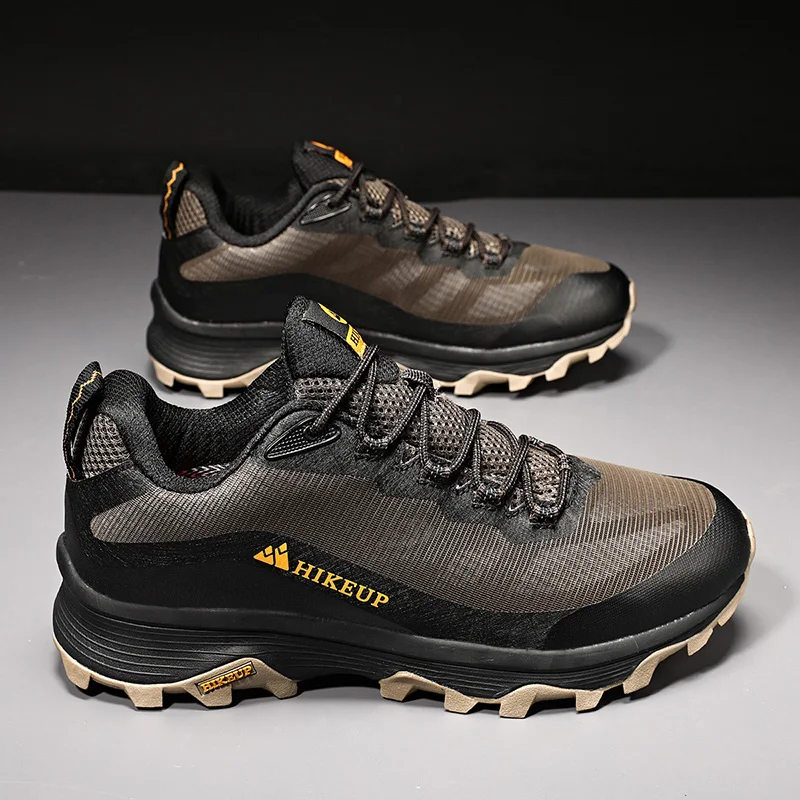 HIKEUP Outdoor Running Shoes Men Women Anti-skid Hiking Camping Sports Trail Male Safety Footwear Comfort Trekking Sneakers