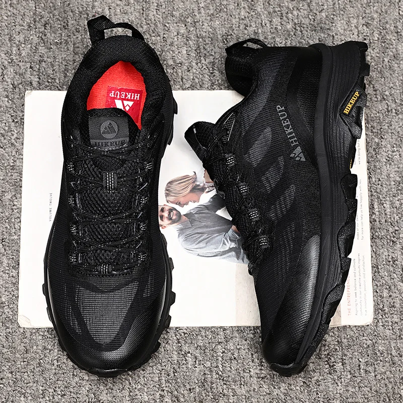 HIKEUP Outdoor Running Shoes Men Women Anti-skid Hiking Camping Sports Trail Male Safety Footwear Comfort Trekking Sneakers