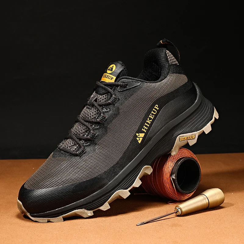 HIKEUP Outdoor Running Shoes Men Women Anti-skid Hiking Camping Sports Trail Male Safety Footwear Comfort Trekking Sneakers