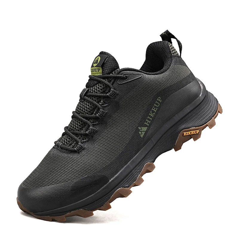 HIKEUP Outdoor Running Shoes Men Women Anti-skid Hiking Camping Sports Trail Male Safety Footwear Comfort Trekking Sneakers