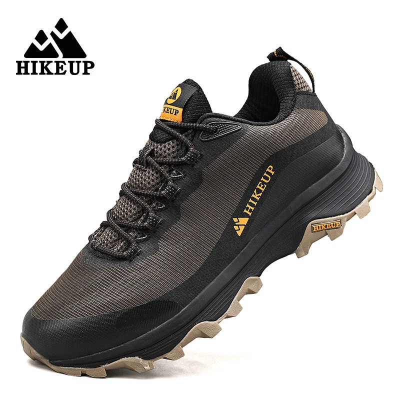 HIKEUP Outdoor Running Shoes Men Women Anti-skid Hiking Camping Sports Trail Male Safety Footwear Comfort Trekking Sneakers