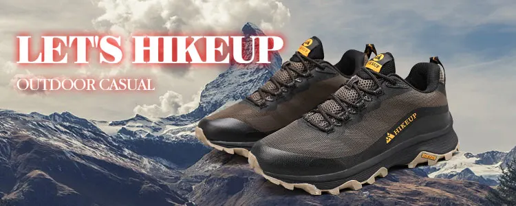 HIKEUP Outdoor Running Shoes Men Women Anti-skid Hiking Camping Sports Trail Male Safety Footwear Comfort Trekking Sneakers