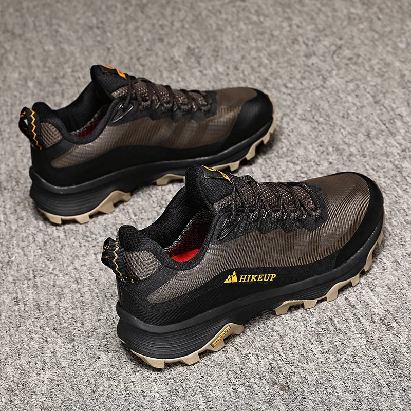 HIKEUP Outdoor Running Shoes Men Women Anti-skid Hiking Camping Sports Trail Male Safety Footwear Comfort Trekking Sneakers