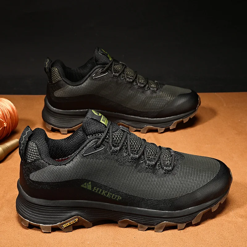 HIKEUP Outdoor Running Shoes Men Women Anti-skid Hiking Camping Sports Trail Male Safety Footwear Comfort Trekking Sneakers