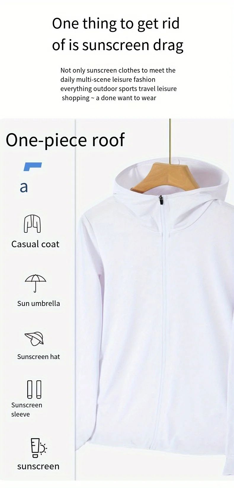 Summer Thin Ice Silk UV Women's Sunscreen Swimwear Jacket Front Zip UPF 50+ Fishing Clothing Couple Sunwear
