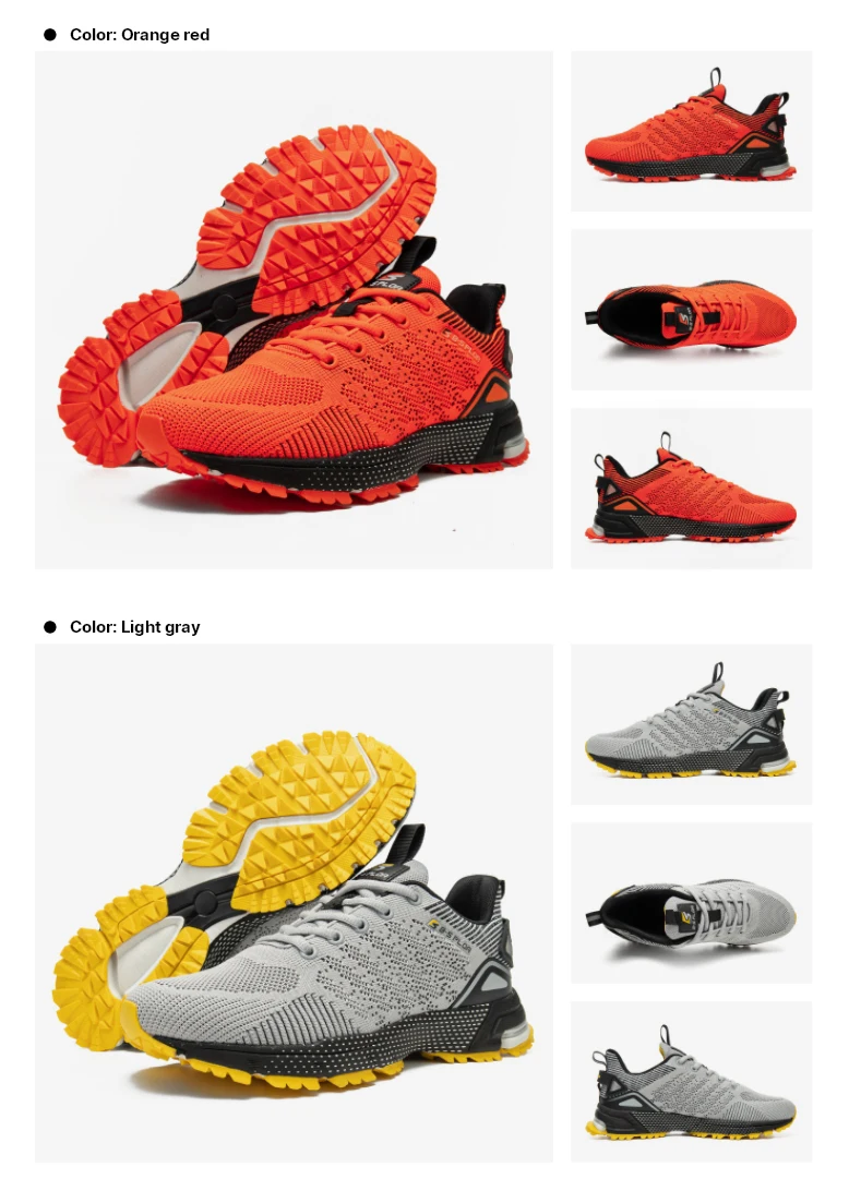 Baasploa Men Professional Running Shoes Breathable Training Shoes Lightweight Sneakers Non-Slip Track Tennis Walking Sport Shoe