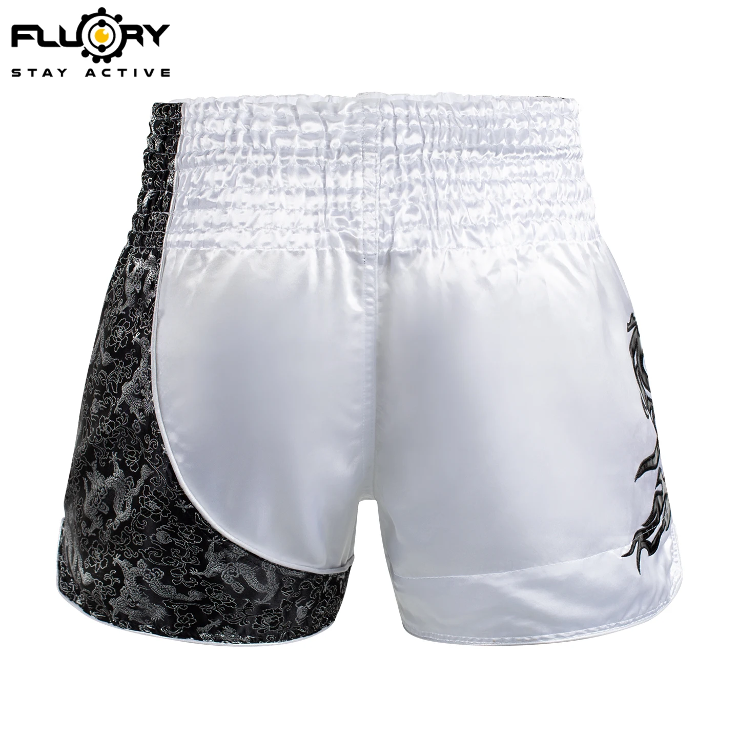 Fluory Printing Fight Shorts Boxing Shorts Embroidery Patches Muay Thai Shorts