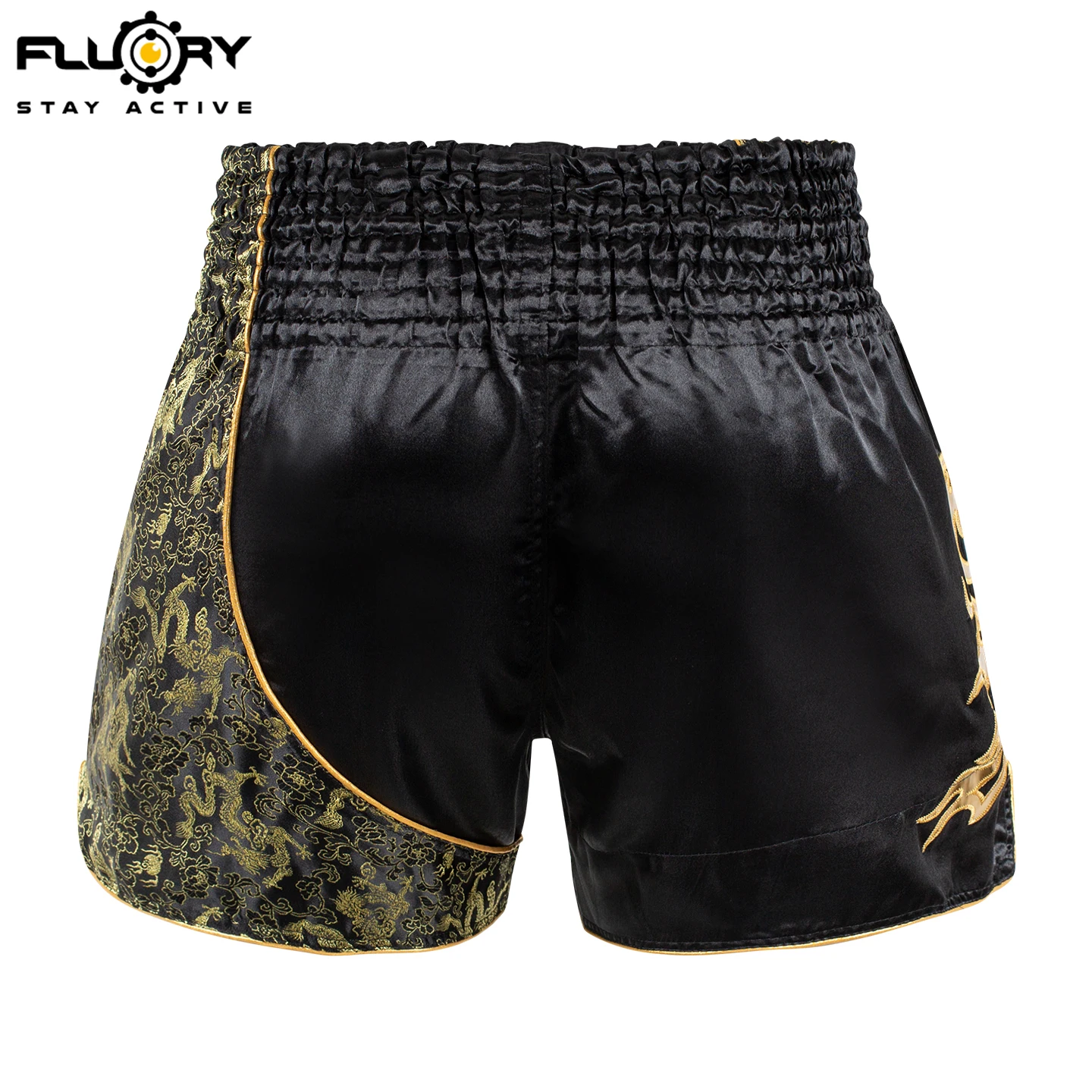 Fluory Printing Fight Shorts Boxing Shorts Embroidery Patches Muay Thai Shorts