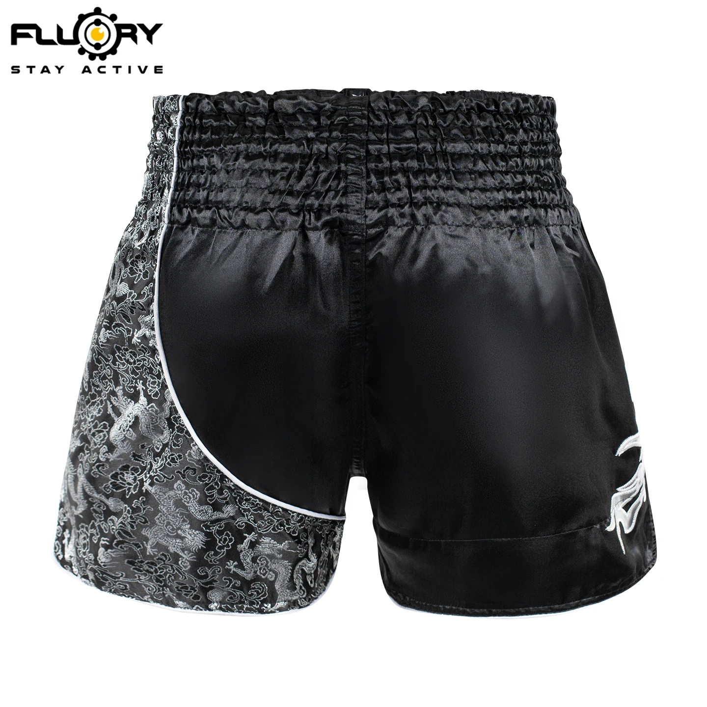 Fluory Printing Fight Shorts Boxing Shorts Embroidery Patches Muay Thai Shorts