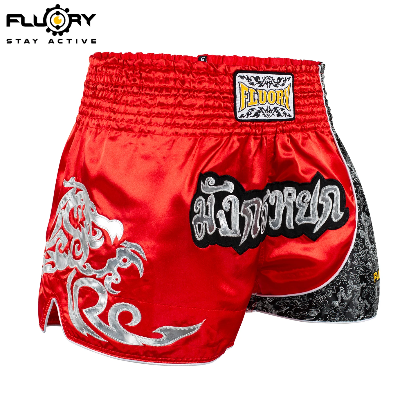 Fluory Printing Fight Shorts Boxing Shorts Embroidery Patches Muay Thai Shorts