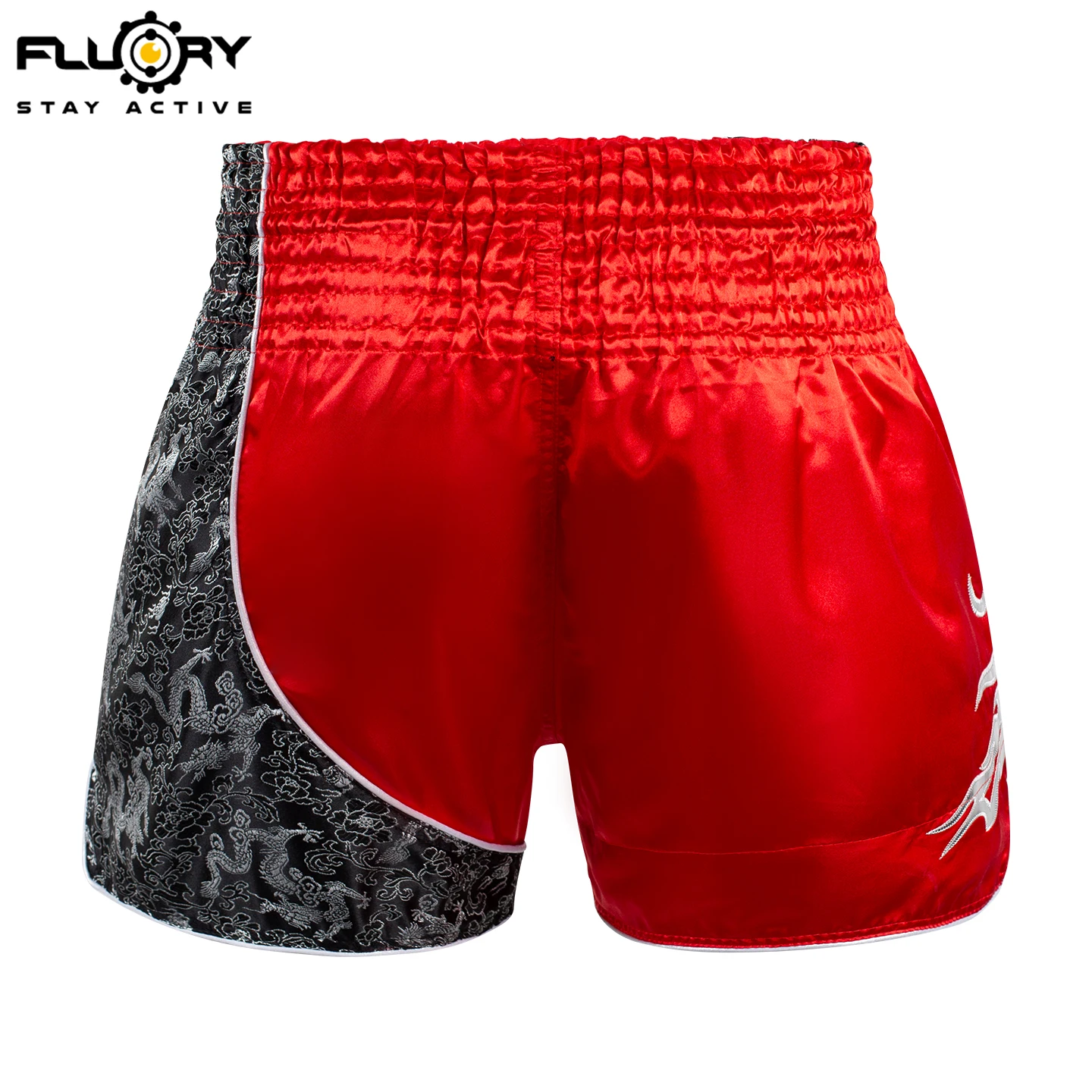 Fluory Printing Fight Shorts Boxing Shorts Embroidery Patches Muay Thai Shorts