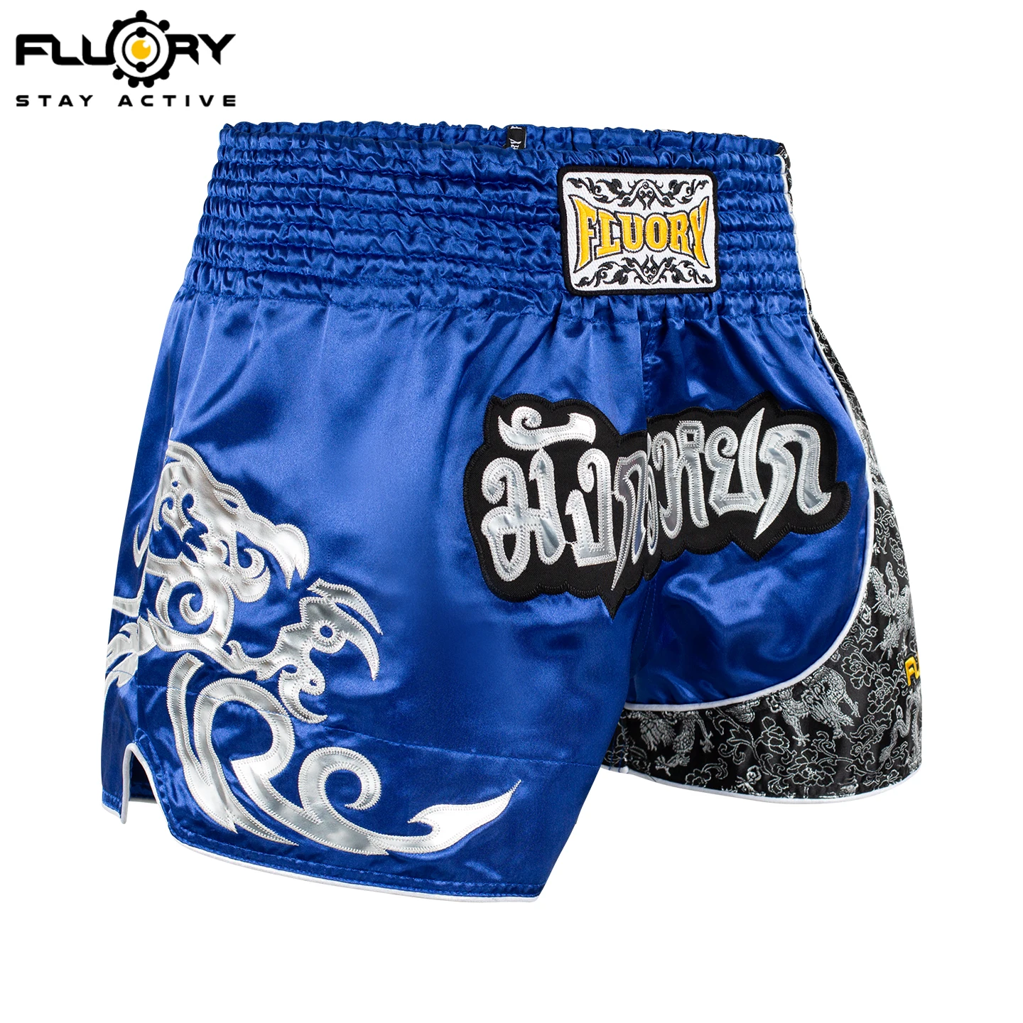 Fluory Printing Fight Shorts Boxing Shorts Embroidery Patches Muay Thai Shorts