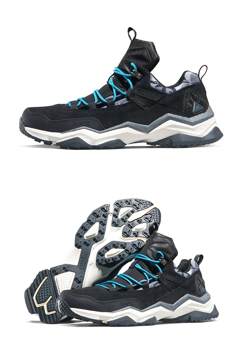Rax Hiking Shoes New Men Shoes Waterproof Hiking Shoes Outdoor Hiking Fishing Shoes Wear-Resistant Woodland Cross-Country Shoes