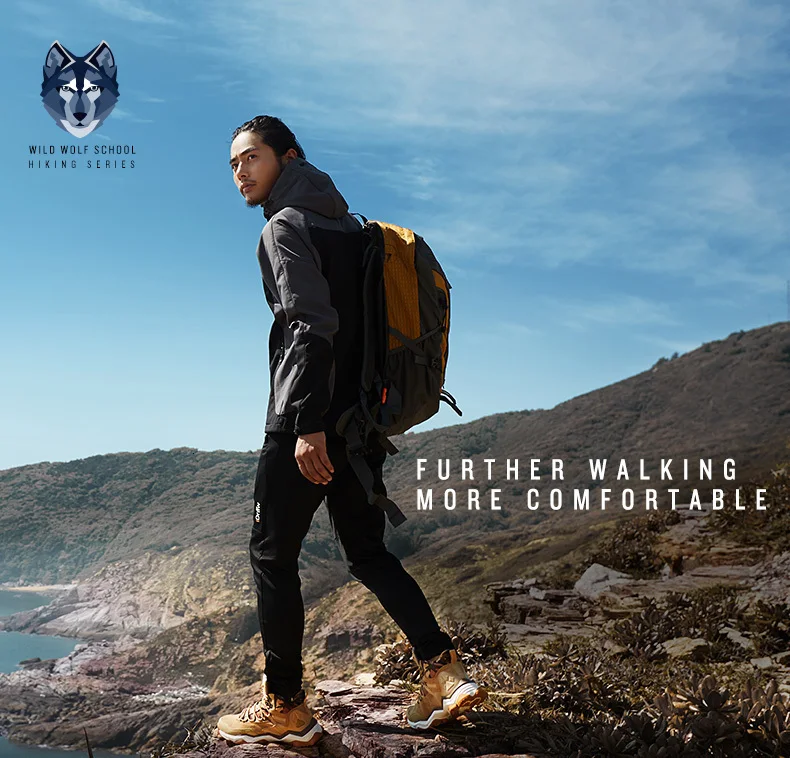 Rax Hiking Shoes New Men Shoes Waterproof Hiking Shoes Outdoor Hiking Fishing Shoes Wear-Resistant Woodland Cross-Country Shoes