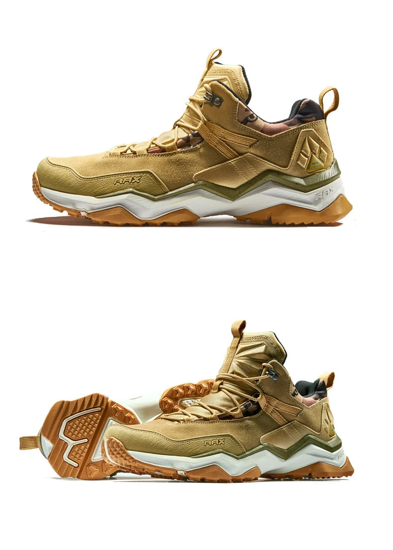 Rax Hiking Shoes New Men Shoes Waterproof Hiking Shoes Outdoor Hiking Fishing Shoes Wear-Resistant Woodland Cross-Country Shoes