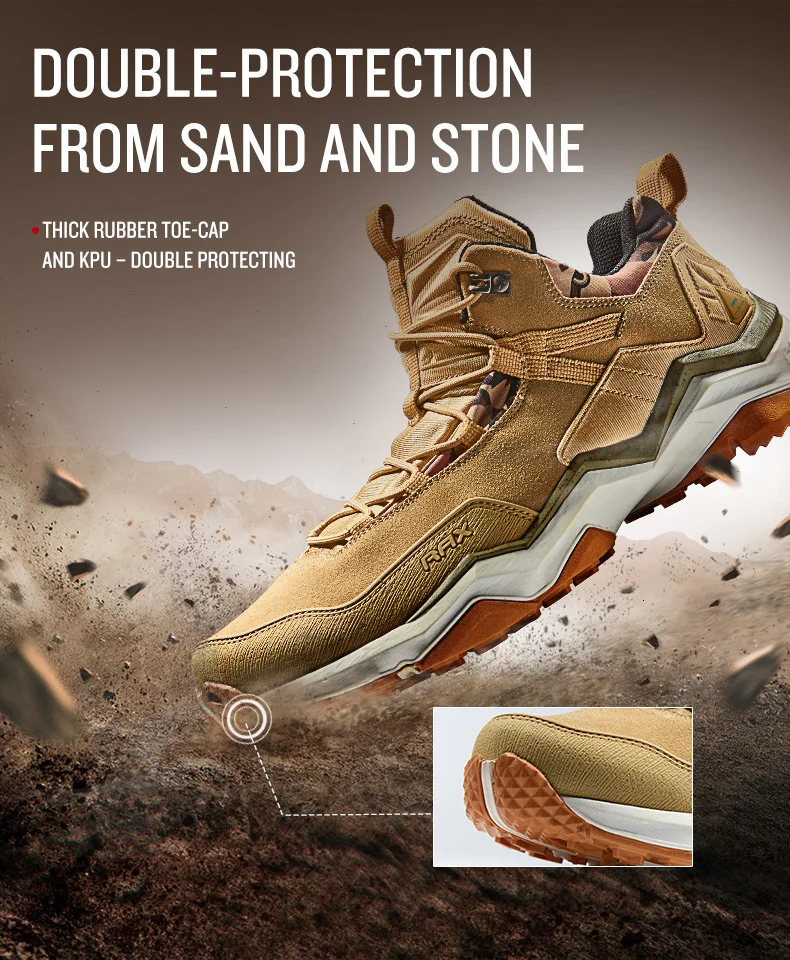Rax Hiking Shoes New Men Shoes Waterproof Hiking Shoes Outdoor Hiking Fishing Shoes Wear-Resistant Woodland Cross-Country Shoes
