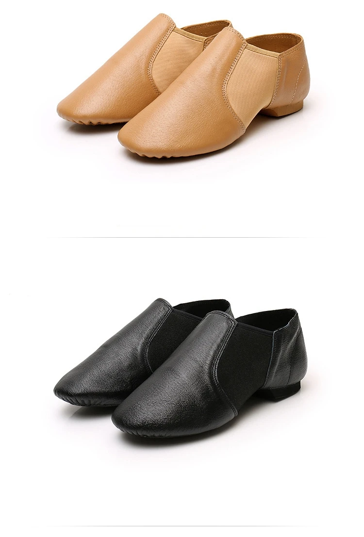 Genuine Leather Jazz Dance Shoes For Girls Brown Black Anti-Slip Jazz Shoes Adult Dance Sneakers High Quality Jazz Shoes