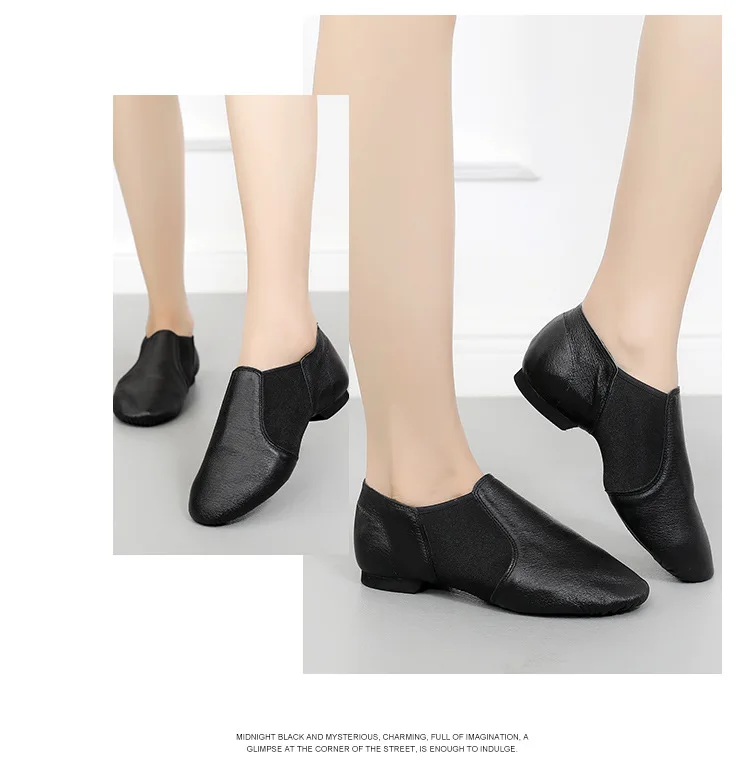 Genuine Leather Jazz Dance Shoes For Girls Brown Black Anti-Slip Jazz Shoes Adult Dance Sneakers High Quality Jazz Shoes