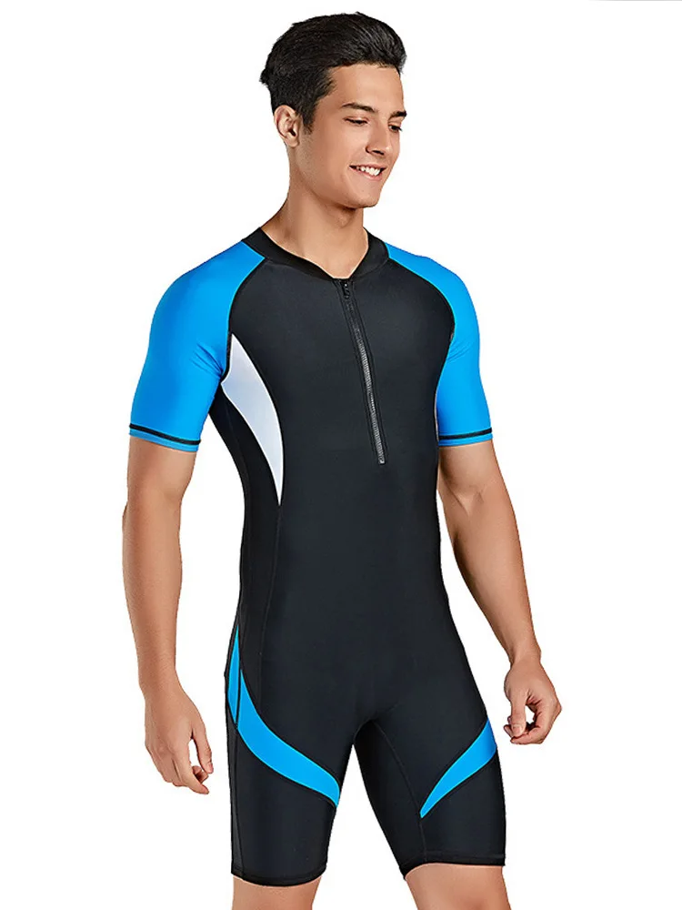 SBART Men's European and American Style Short-Sleeved Diving Suit for Snorkeling Slimming Swimwear