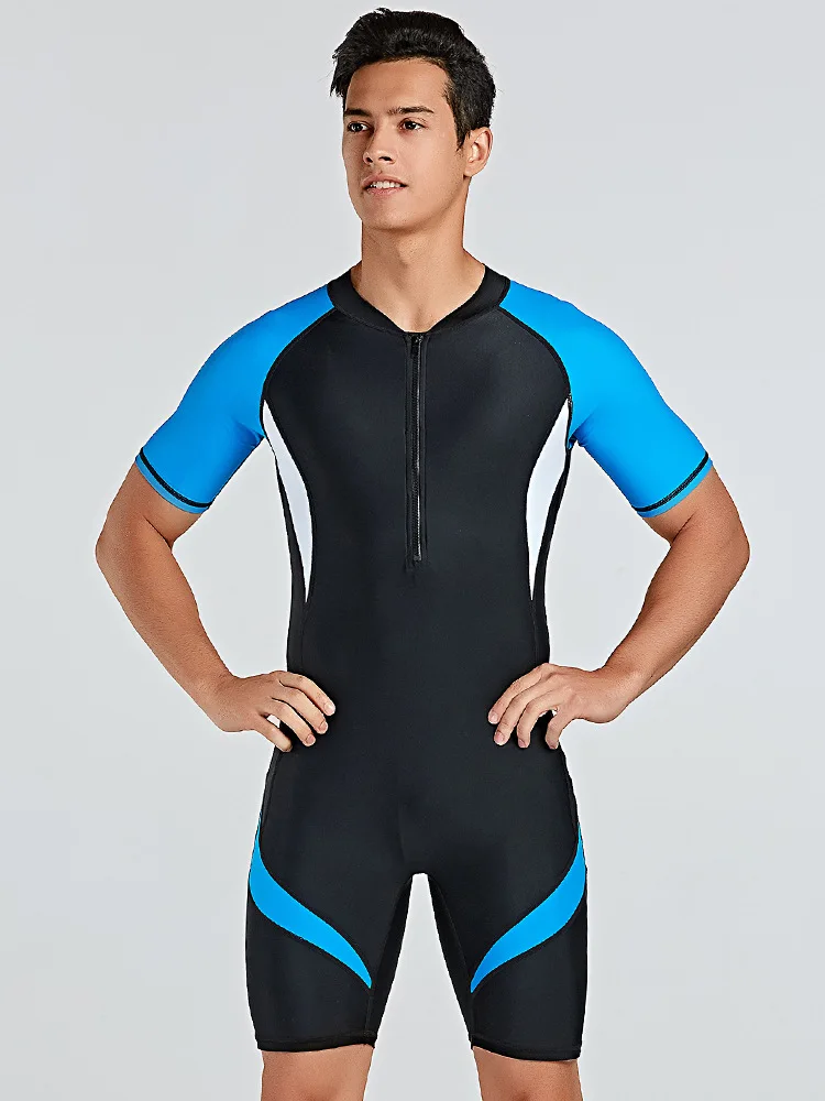 SBART Men's European and American Style Short-Sleeved Diving Suit for Snorkeling Slimming Swimwear