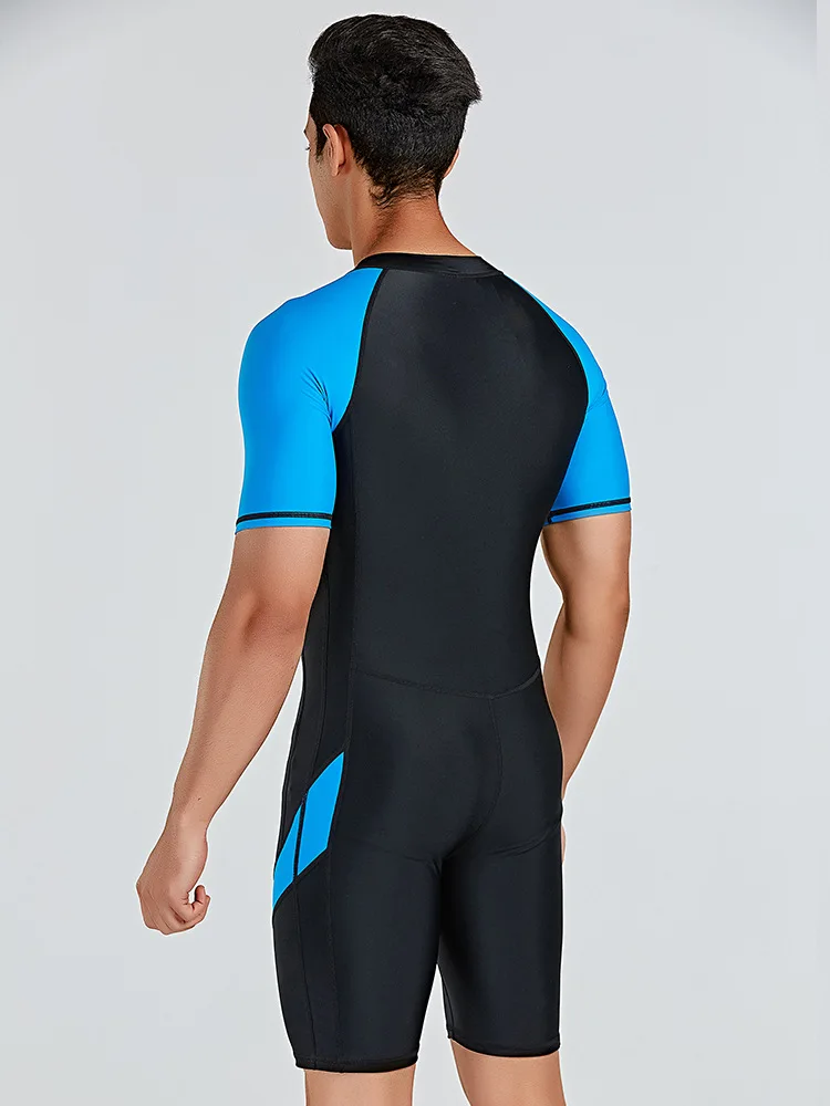 SBART Men's European and American Style Short-Sleeved Diving Suit for Snorkeling Slimming Swimwear