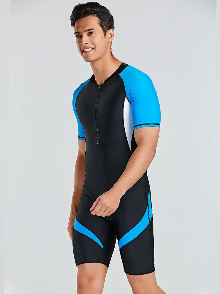 SBART Men's European and American Style Short-Sleeved Diving Suit for Snorkeling Slimming Swimwear