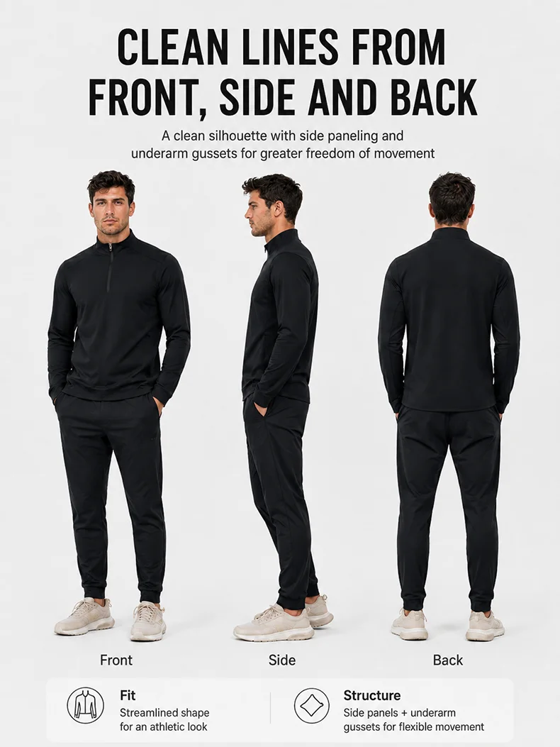 SBWL Autumn High Quality Men's Running Fitness Outdoor Sportswear Fashion Business Casual Breathable Long Sleeve T-Shirt Tops