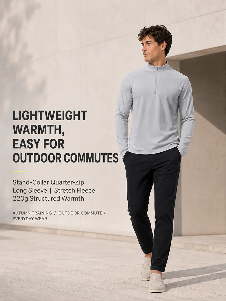 SBWL Autumn High Quality Men's Running Fitness Outdoor Sportswear Fashion Business Casual Breathable Long Sleeve T-Shirt Tops