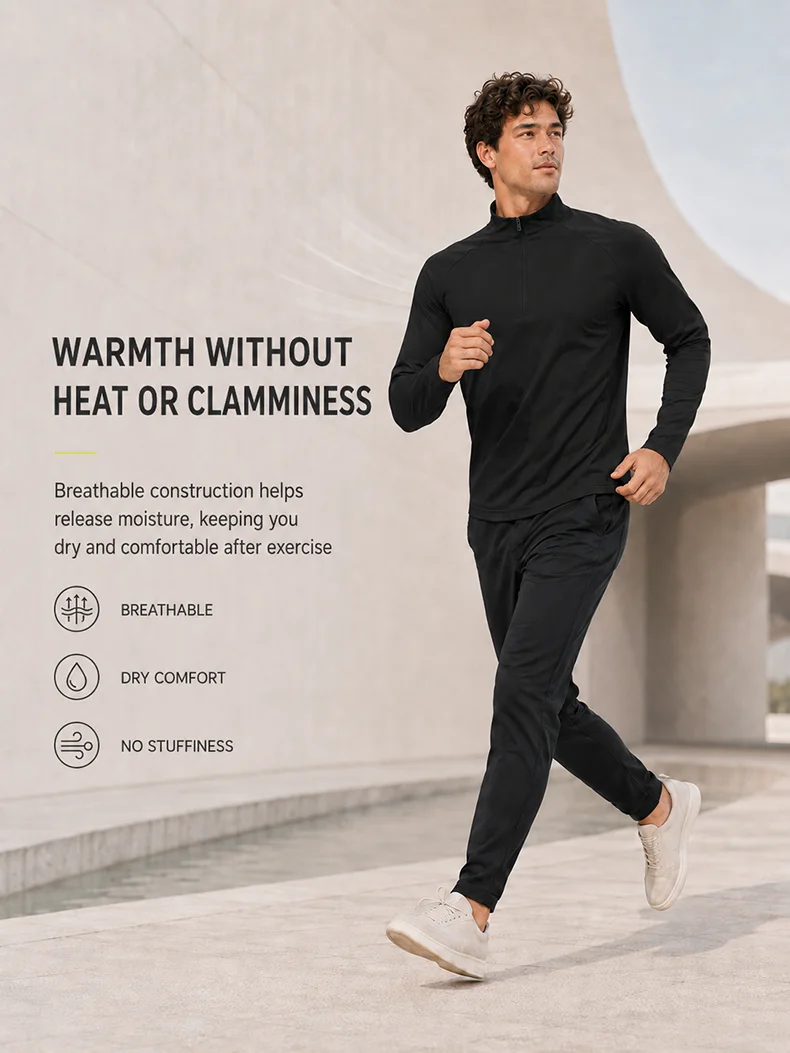 SBWL Autumn High Quality Men's Running Fitness Outdoor Sportswear Fashion Business Casual Breathable Long Sleeve T-Shirt Tops