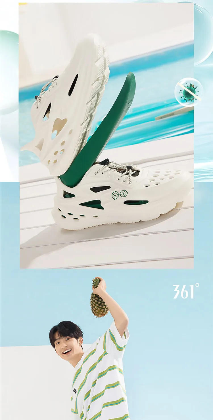 361 Degrees BIG3 Men'S Women's Sports Slippers Summer Outdoor Non-Slip Detachable Beach Casual Sandals And Slippers 672426717