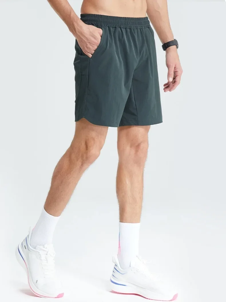 Summer Men's Sport Running Shorts Gym Jogging Training Sweat Sports Clothing Outdoor Sweatpants Male Breathable Elastic Skorts