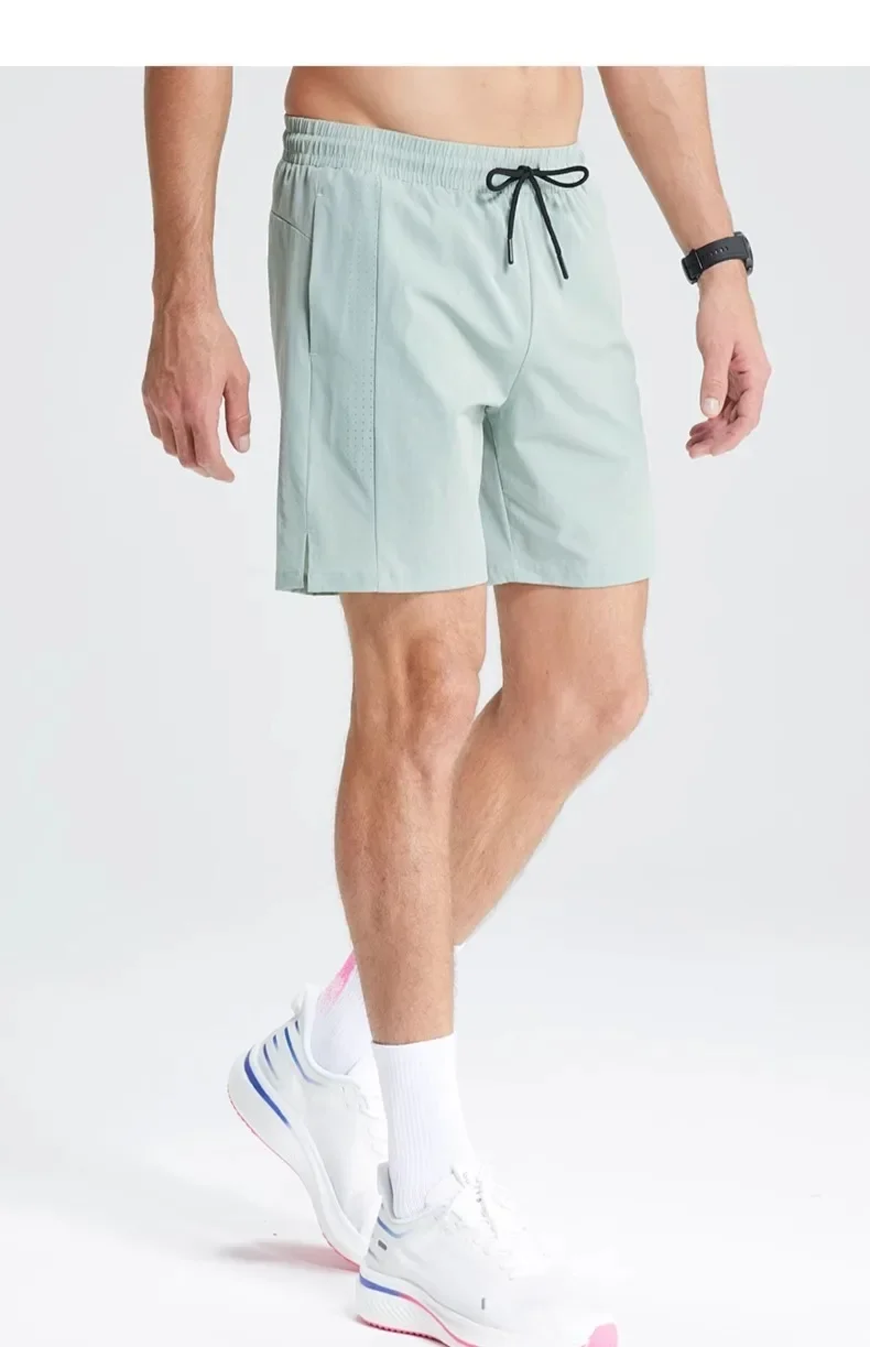 Summer Men's Sport Running Shorts Gym Jogging Training Sweat Sports Clothing Outdoor Sweatpants Male Breathable Elastic Skorts