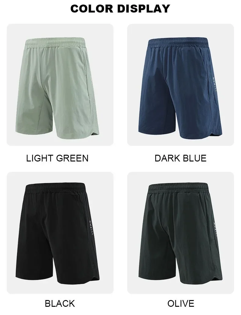 Summer Men's Sport Running Shorts Gym Jogging Training Sweat Sports Clothing Outdoor Sweatpants Male Breathable Elastic Skorts