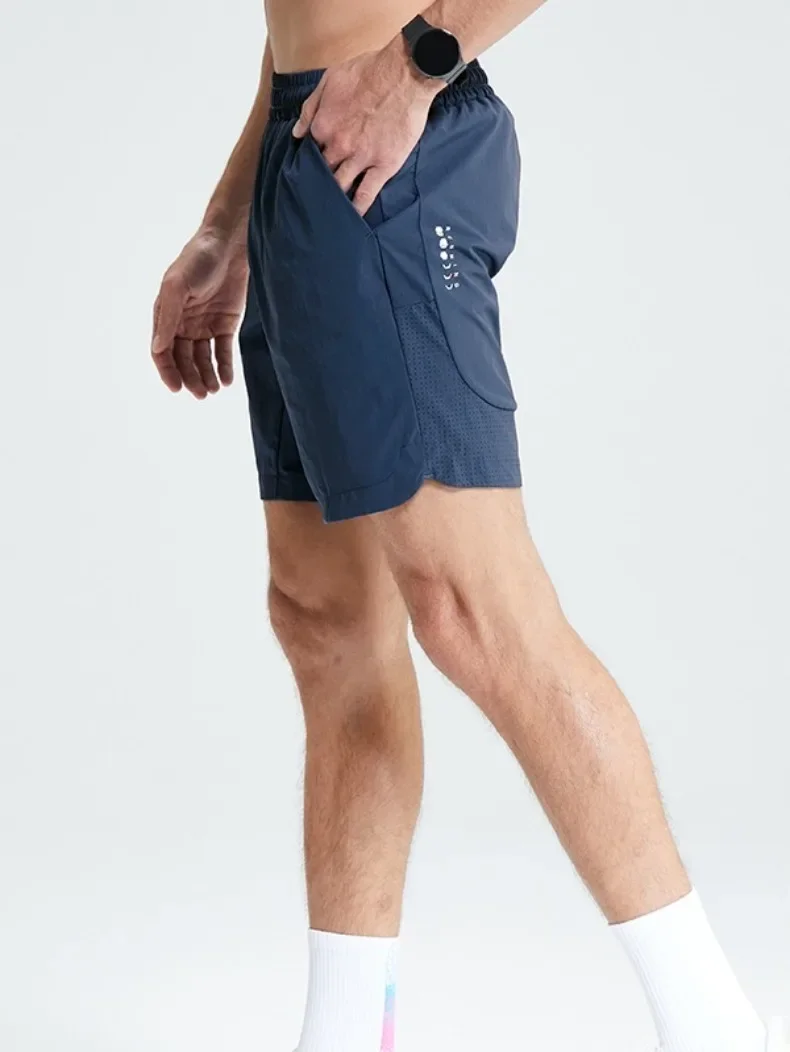 Summer Men's Sport Running Shorts Gym Jogging Training Sweat Sports Clothing Outdoor Sweatpants Male Breathable Elastic Skorts