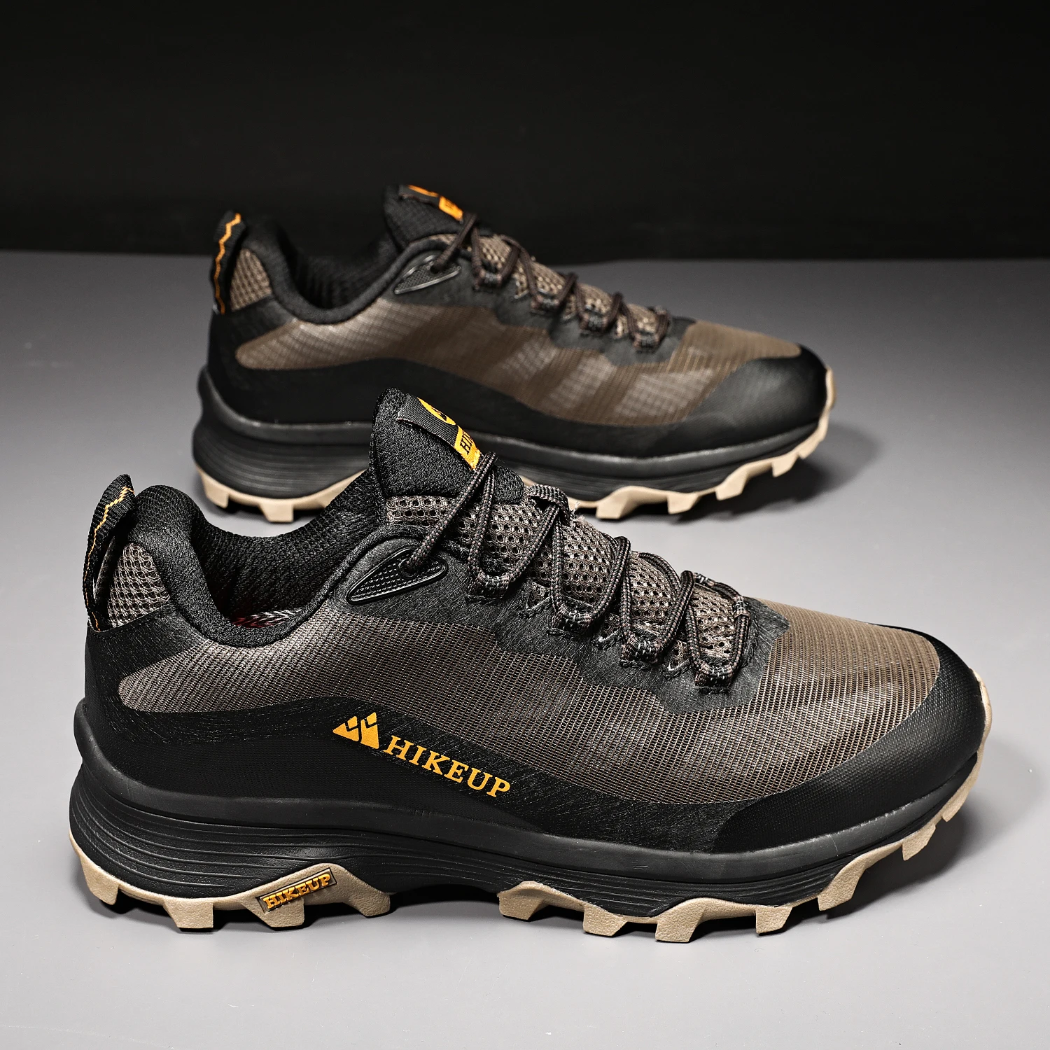 HIKEUP Outdoor Running Shoes Men Women Anti-skid Hiking Camping Sports Trail Male Safety Footwear Comfort Trekking Sneakers