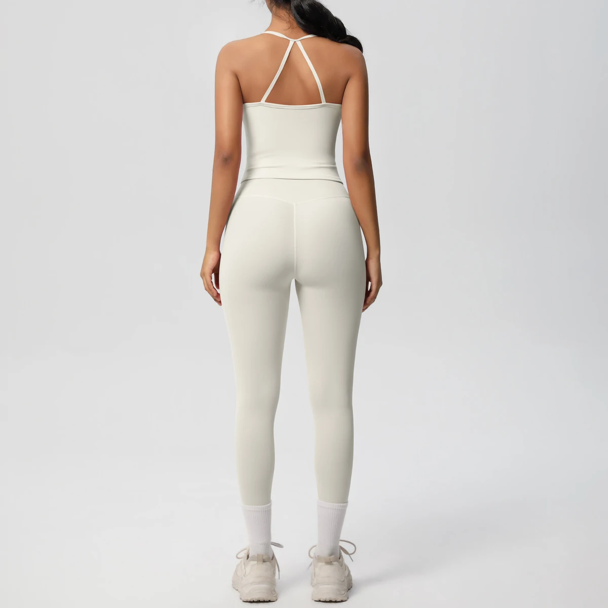 Halter Yoga Top Set Fitness Gym Suit Training Sleeveless Sport Gym Tops Crossover Back Sports Underwear Tummy Control Slimming