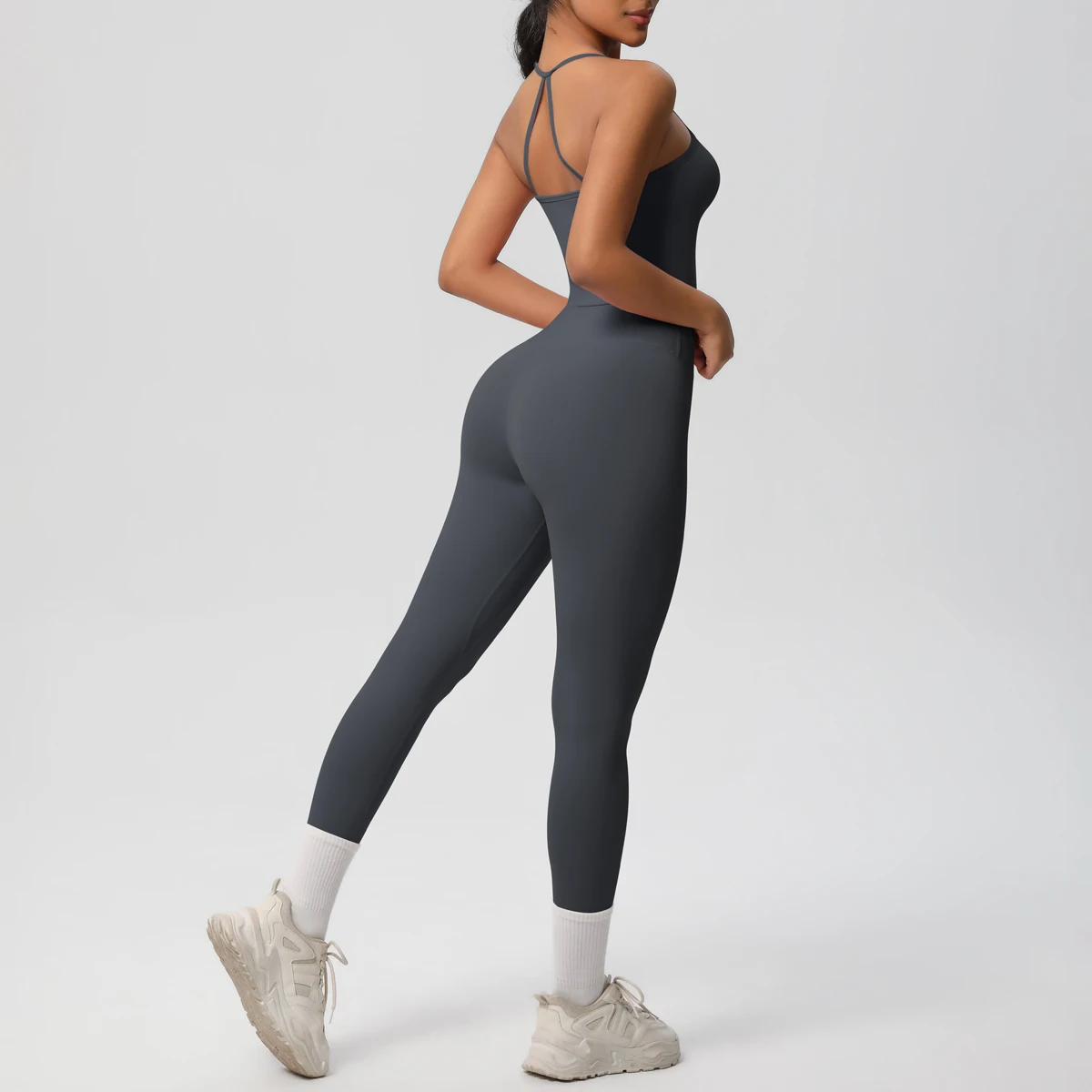 Halter Yoga Top Set Fitness Gym Suit Training Sleeveless Sport Gym Tops Crossover Back Sports Underwear Tummy Control Slimming