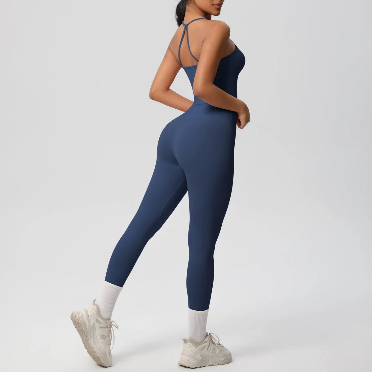Halter Yoga Top Set Fitness Gym Suit Training Sleeveless Sport Gym Tops Crossover Back Sports Underwear Tummy Control Slimming