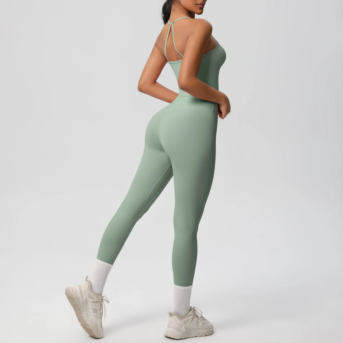 Halter Yoga Top Set Fitness Gym Suit Training Sleeveless Sport Gym Tops Crossover Back Sports Underwear Tummy Control Slimming