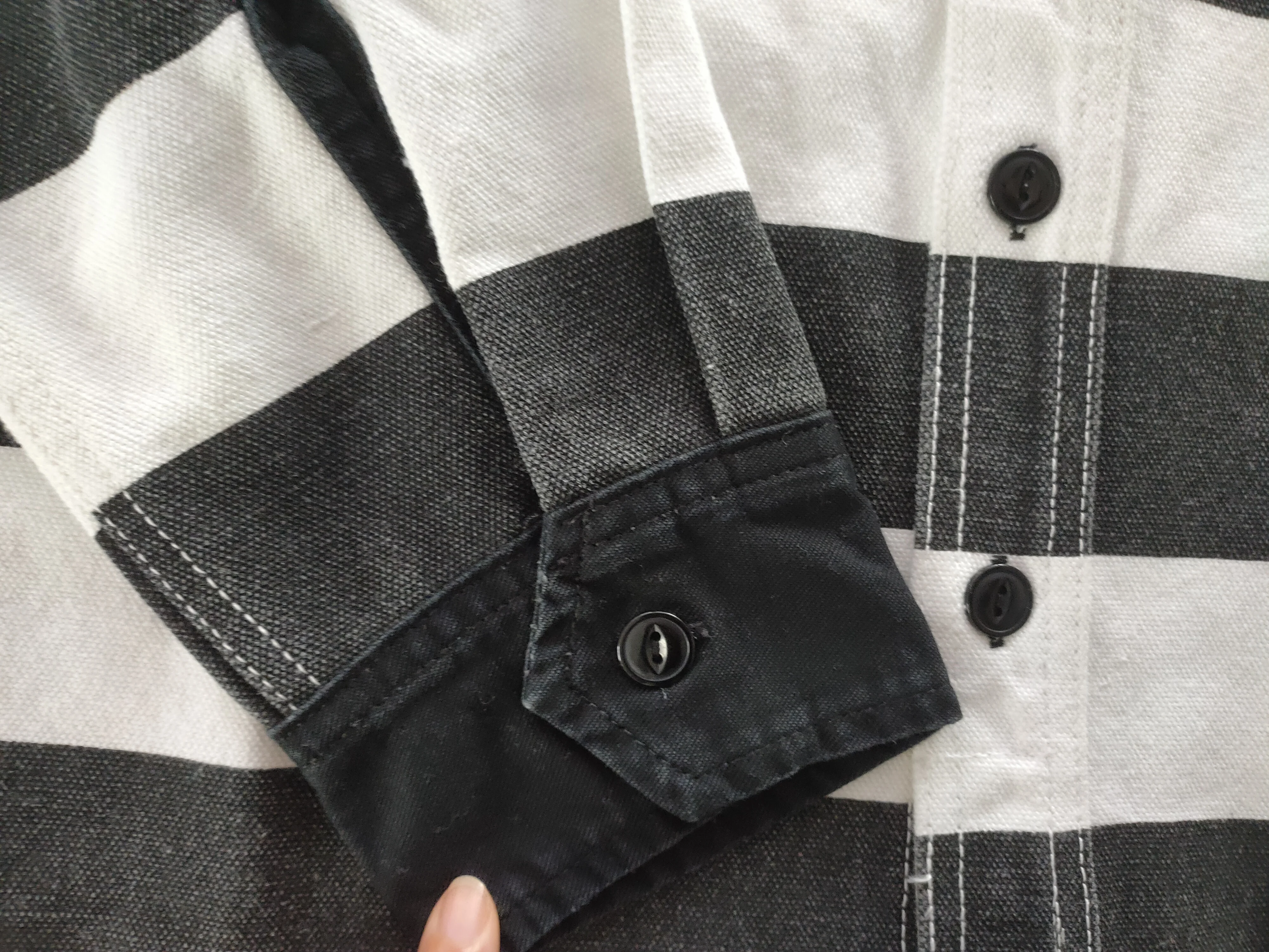 OKONKWO 16oz Heavyweight Prisoner Striped Jacket Thick Canvas Motorcycle Coat Outdoor Trekking Riding Camping Tooling Overalls