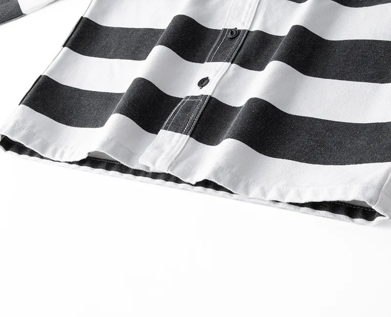 OKONKWO 16oz Heavyweight Prisoner Striped Jacket Thick Canvas Motorcycle Coat Outdoor Trekking Riding Camping Tooling Overalls