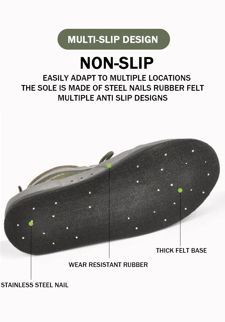 2025 YONSUB Mid Cut Fisher Boots with Sole Nail Keep Warm Water Shoes Anti Slip Professional Sea Fishing Shoes Size 36-46