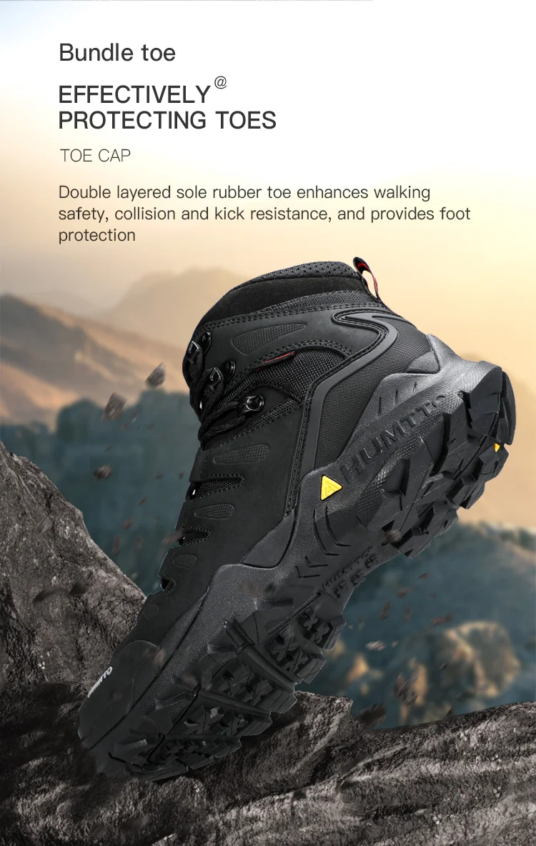 HUMTTO Non-slip Hiking Boots Leather Women's Sports Shoes Winter Outdoor Safety Sneakers Breathable Trekking Shoes for Women