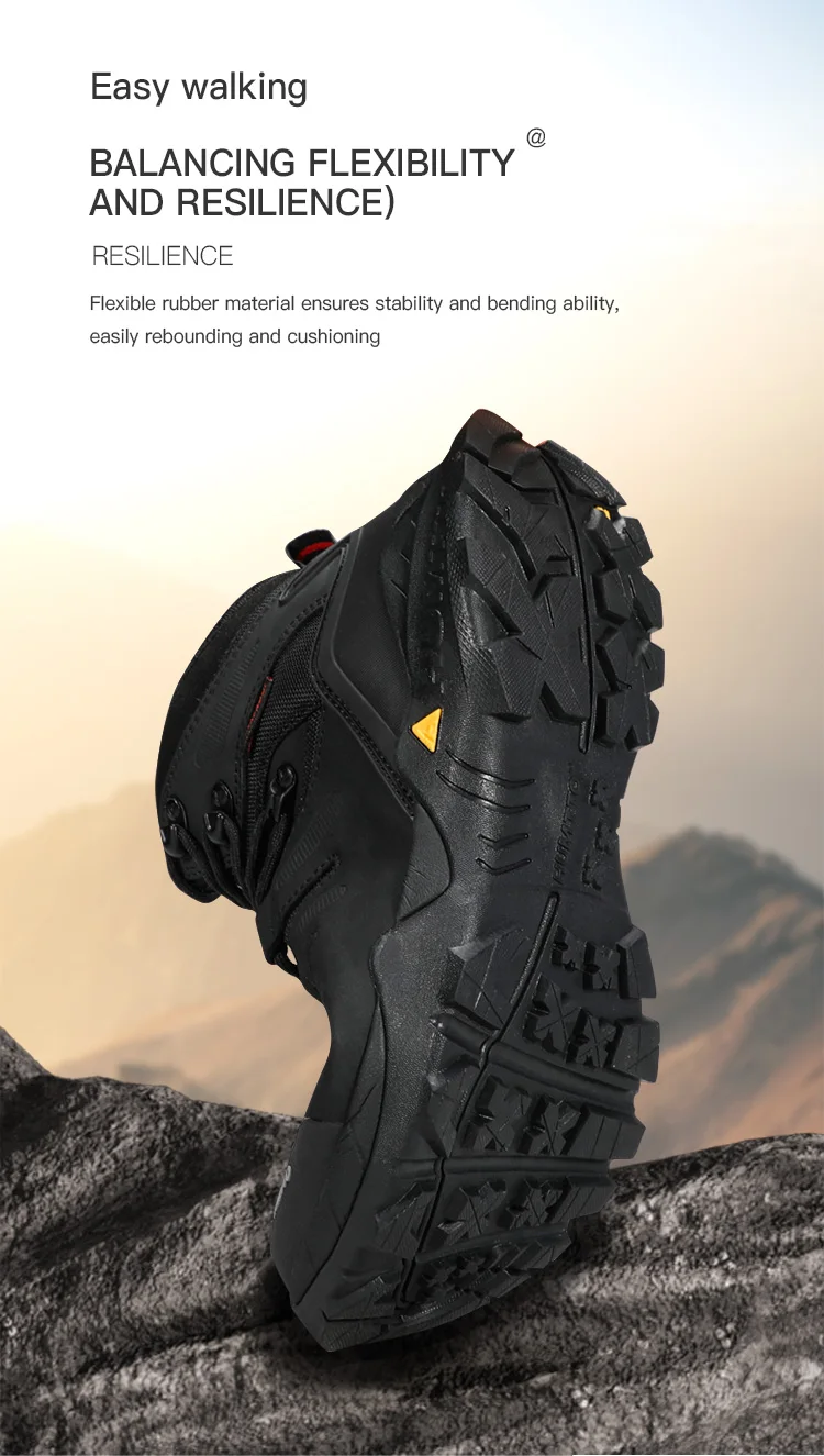 HUMTTO Non-slip Hiking Boots Leather Women's Sports Shoes Winter Outdoor Safety Sneakers Breathable Trekking Shoes for Women