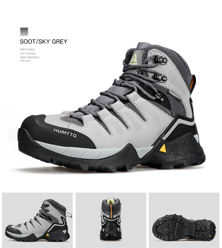 HUMTTO Non-slip Hiking Boots Leather Women's Sports Shoes Winter Outdoor Safety Sneakers Breathable Trekking Shoes for Women