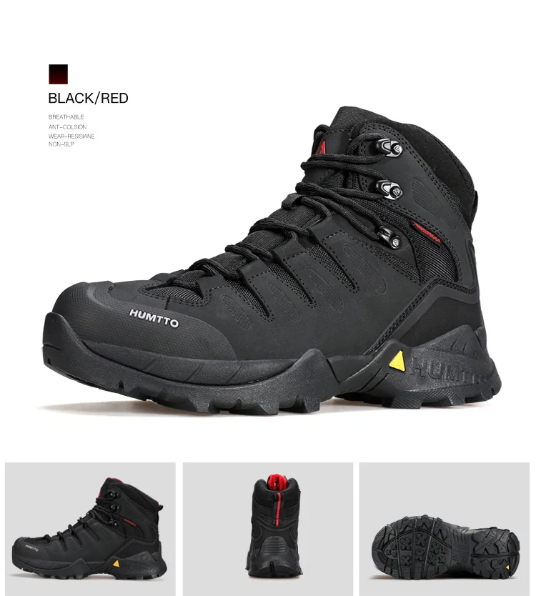 HUMTTO Non-slip Hiking Boots Leather Women's Sports Shoes Winter Outdoor Safety Sneakers Breathable Trekking Shoes for Women