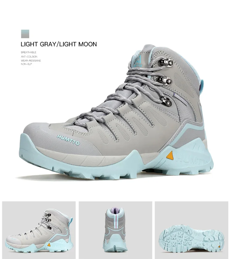 HUMTTO Non-slip Hiking Boots Leather Women's Sports Shoes Winter Outdoor Safety Sneakers Breathable Trekking Shoes for Women